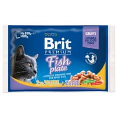 Brit Kapsička Premium Cat Family Plate v omáčke Multi 400g (4x100g)