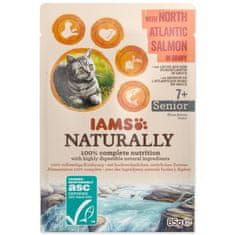 IAMS Kapsička Naturally Senior losos v omáčke 85g