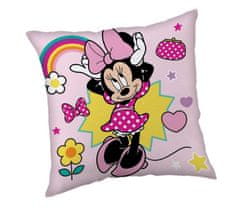 Jerry Fabrics Mikroplyšový vankúšik Minnie Smile Polyester, 40/40 cm