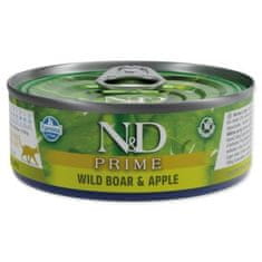 N&D Konzerva Cat Prime Wild Boar & Apple 70g