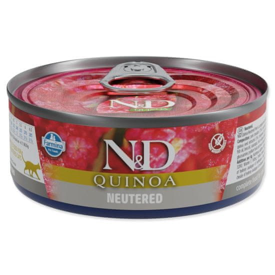 N&D Konzerva Cat Quinoa Neutered Pork 80g