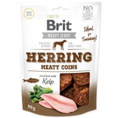 Brit Pochúťka Jerky Meaty sleď, kolieska 80g