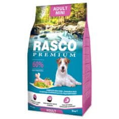 RASCO Krmivo Premium Adult Mini kura s ryžou 3kg