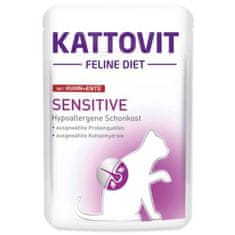 Kattovit Kapsička Sensitive kura a kačica 85g