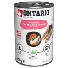 Ontario Konzerva Kitten kura s krevetami, päté 400g