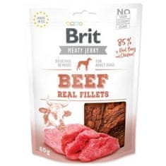 Brit Pochúťka Jerky hovädzie plátky 80g