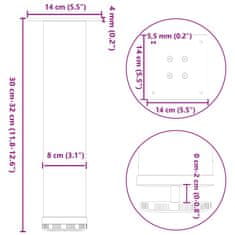 Vidaxl Stolové nohy na konferenčný stolík 4 ks biela 30-32 cm oceľ