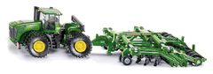 SIKU Farmer - Traktor John Deere 9630 s bránami Amazone Centaur 1:87