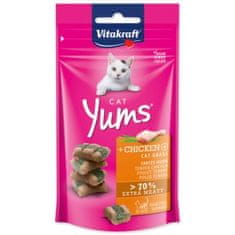 Vitakraft Pochúťka Cat Yums kura, s mačacou trávou 40g