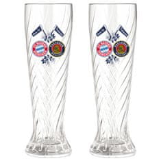 FAN SHOP SLOVAKIA Vysoký pohár FC Bayern Mníchov, 500 ml, súprava 2 ks