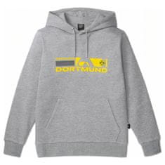 FAN SHOP SLOVAKIA Mikina Borussia Dortmund, šedá, kapucňa, klokanie vrecko | XL