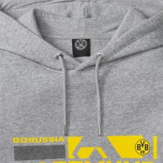 FAN SHOP SLOVAKIA Mikina Borussia Dortmund, šedá, kapucňa, klokanie vrecko | XL