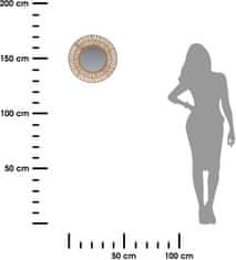 Dekorstyle Nástenné zrkadlo 45 cm prírodné