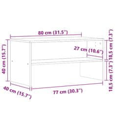 Vidaxl TV skrinka staré drevo 80x40x40 cm kompozitné drevo