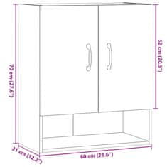 Vidaxl Nástenná skrinka Old Wood 60x31x70 cm Engineered Wood