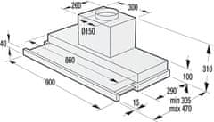 Gorenje Výsuvný odsavač par BHP923E13X