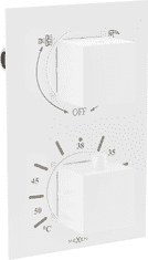 Mexen Termostatická podomietková batéria CUBE vaňovo - sprchová biela