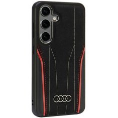 Audi AUDI ORIGINÁLNA KOŽA MAGSAFE S24 S921 ČIERNO-ČERVENÉ/ČIERNO-ČERVENÉ PEVNÉ PUZDRO AU-TPUPCS24-R8/D3-RD