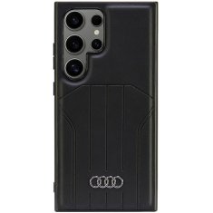 Audi AUDI SYNTHETIC LEATHER MAGSAFE S24 ULTRA S928 ČIERNO/ČIERNE PEVNÉ PUZDRO AU-TPUPCMS24U-Q5/D1-BK