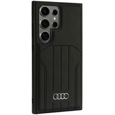 Audi AUDI SYNTHETIC LEATHER MAGSAFE S24 ULTRA S928 ČIERNO/ČIERNE PEVNÉ PUZDRO AU-TPUPCMS24U-Q5/D1-BK