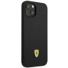 Ferrari FERRARI FEHCP14SSIBK IPHONE 14 / 15 / 13 6,1" ČIERNE/ČIERNE PEVNÉ PUZDRO SILIKÓNOVÉ KOVOVÉ LOGO