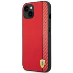 Ferrari FERRARI FEHCP14MAXRE IPHONE 14 PLUS / 15 PLUS 6,7" ČERVENÉ/ČERVENÉ PEVNÉ PUZDRO CARBON