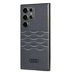 Audi PUZDRO S GEOMETRICKÝM VZOROM AUDI IML S24 ULTRA S928 ČIERNE/ČIERNE PEVNÉ PUZDRO AU-IMLS24U-A6/D3-BK