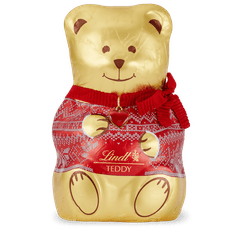 LINDT Zlatý Medvedík TEDDY vo svetri, mliečná čokoláda 200 g