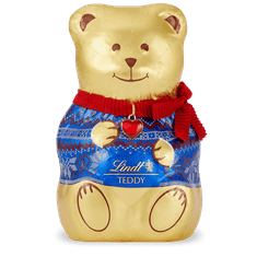 LINDT Zlatý Medvedík TEDDY vo svetri, mliečná čokoláda 200 g