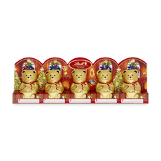 LINDT Zlatý Medvedík TEDDY Mini, mliečná čokoláda 5x10 g