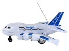 Lean-toys RC diaľkovo ovládaný biely aerobus Pilotné svetlá Zvuky