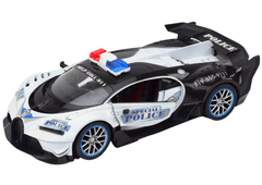 Lean-toys Policajné auto RC v mierke 1:12, biele