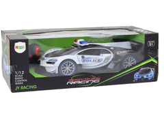 Lean-toys Policajné auto RC v mierke 1:12, biele