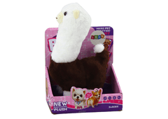 Lean-toys Interaktívna hra Pet Lama Alpaca Walking Game Brown 23 cm