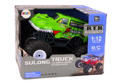 Lean-toys 2.4G RC 1:12 terénne auto Dinosaur Green