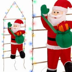 shumee Santa na rebríku nafukovací LED 145 cm