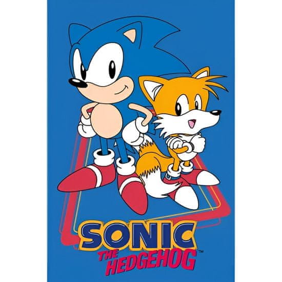 Carbotex Uterák na ruky a tvár Sonic the Hedgehog Tails, uterák 30x50cm