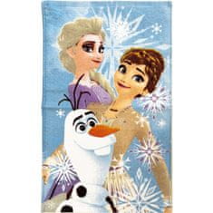 Jerry Fabrics Uterák na ruky Disney Frozen Olaf and the Sisters, uterák na tvár, uterák 30x50cm