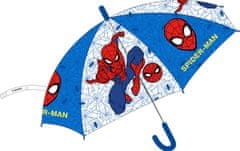 Spiderman Detský poloautomatický priehľadný dáždnik Spiderman Web Blue Ø74 cm