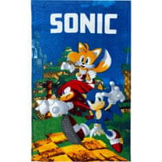 Jerry Fabrics Uterák Sonic Speedy ježko, uterák na tvár, uterák 30x50 cm