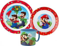 Stor Jedálenský set Super Mario, mikro plastový set s hrnčekom 265 ml