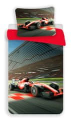 Jerry Fabrics Posteľná bielizeň Car Racing červená Formula 1 140×200 cm, 70x90 cm Mikrovlákno