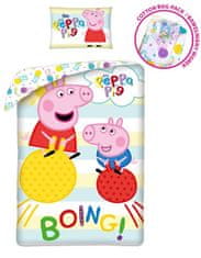 Halantex Prikrývka na posteľ Peppa Pig Boing 140×200 cm, 70×90 cm