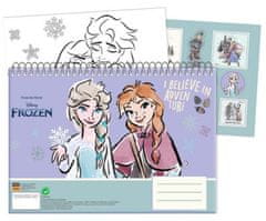 GIM Špirálový skicár Disney Frozen Adventure A/4 so 40 stranami a nálepkami