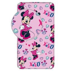 Jerry Fabrics Priliehavá plachta Disney Minnie XoXo 90x200 cm