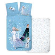 BrandMac Prikrývka na posteľ Disney Frozen Snowing Day 140×200 cm, 70×90 cm