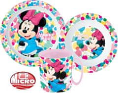 Stor Jedálenský set Disney Minnie, mikro plastový set s hrnčekom 350 ml