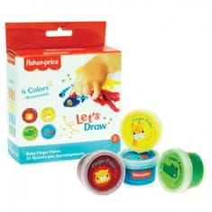 GIM Fisher-Price Let's Draw detská prstová farba, 6 ks