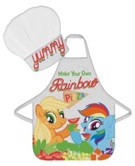 BrandMac Detská zástera My Little Pony Rainbow Pizza 2-dielna sada