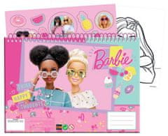 GIM Špirálový skicár Barbie Happy Thoughts A/4 so 40 stranami a nálepkami